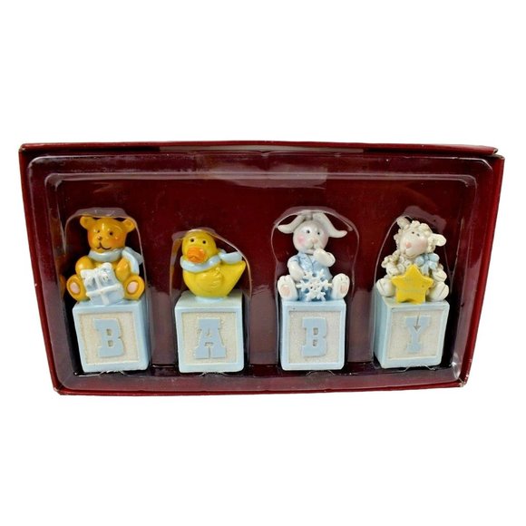 St. Nicholas Square Baby Block Set 4 Piece Ceramic Block Set New - Picture 1 of 5